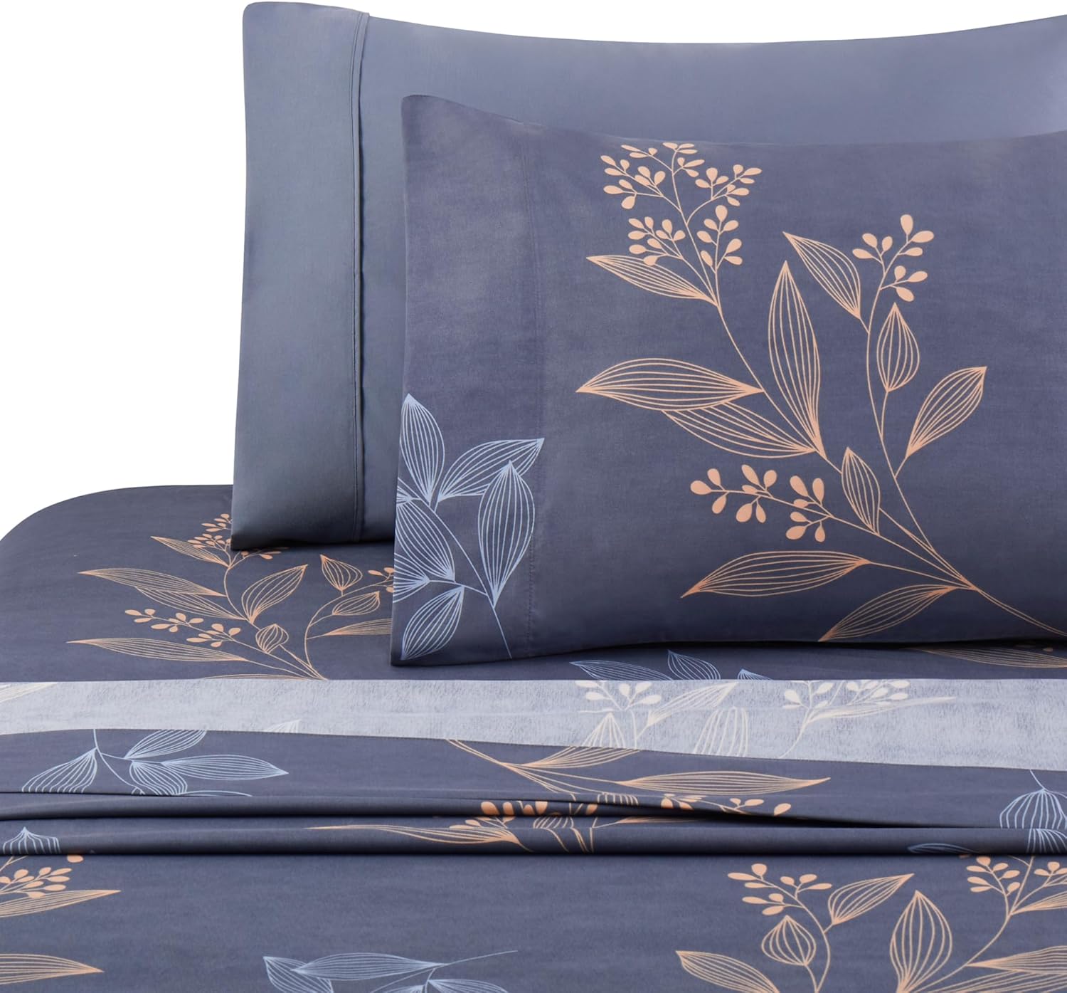 Decorkart Ultra Soft Silky Deep Pocket Rich Printed Bedding Rayon from Bamboo All Season 6 Pieces Sheet Set with 4 Pillowcases, Romantic Floral Pattern