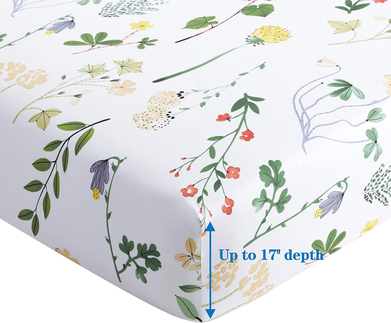 Decorkart Soft Silky Deep Pocket Rich Printed Bedding Rayon from Bamboo All Season 6 Pieces Sheet Set with 4 Pillowcases, Colorful Floral Forest Pattern