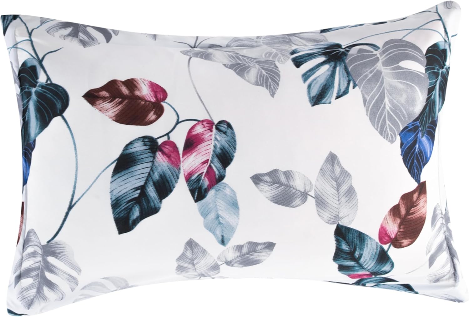 Decorkart Home Decor Ultra Soft Luxury Fluffy Goose Down Alternative Bedding Printed 3 Piece Comforter Set, Modern Green Leaves Pattern