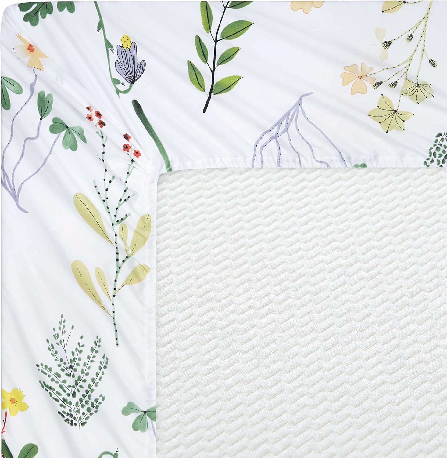 Decorkart Soft Silky Deep Pocket Rich Printed Bedding Rayon from Bamboo All Season 6 Pieces Sheet Set with 4 Pillowcases, Colorful Floral Forest Pattern