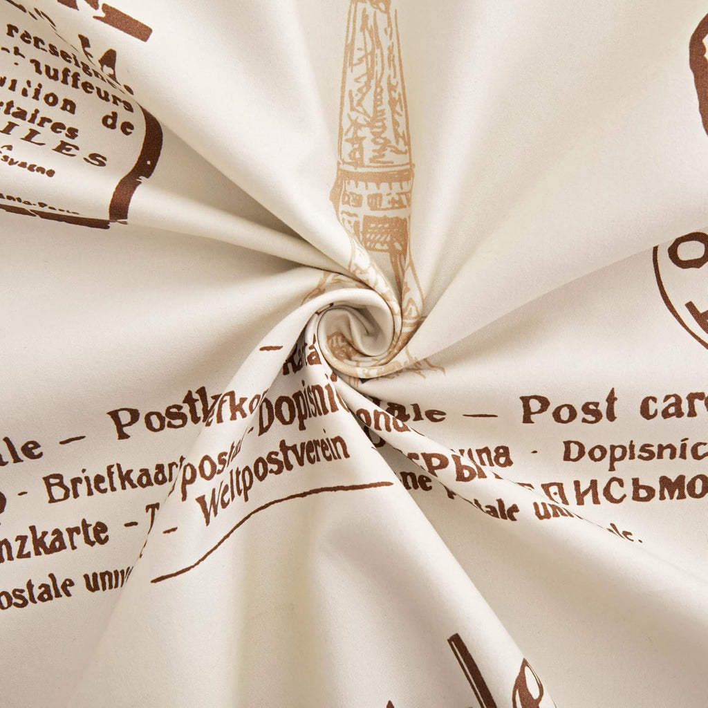 Decorkart Ultra Soft Silky Deep Pocket Rich Printed Bedding Rayon from Bamboo All Season 6 Pieces Sheet Set with 4 Pillowcases, Eiffel Tower Ivory Pattern